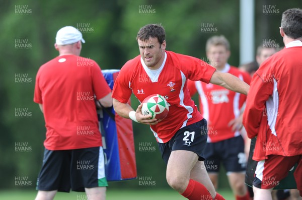 03.06.10 - Wales Rugby Training - Jamie Roberts in action during training. 