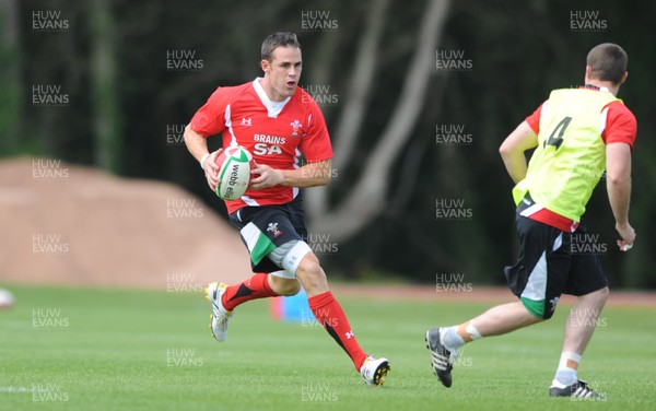 03.06.10 - Wales Rugby Training - Lee Byrne in action during training. 