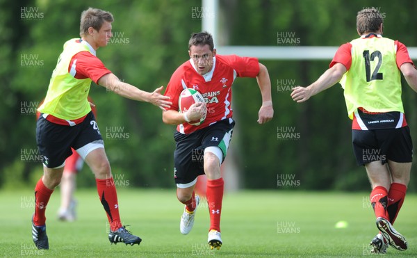 03.06.10 - Wales Rugby Training - Lee Byrne in action during training. 