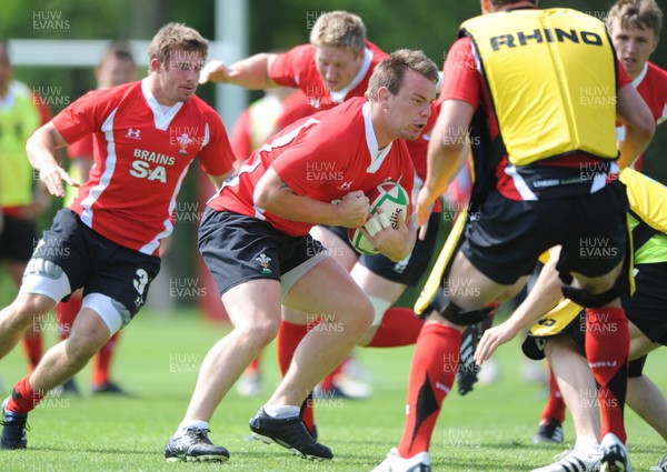 03.06.10 - Wales Rugby Training - Matthew Rees in action during training. 