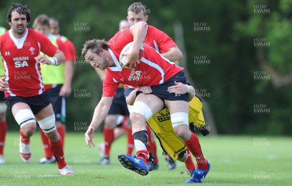 03.06.10 - Wales Rugby Training - Ryan Jones in action during training. 