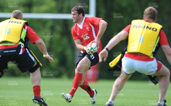 03.06.10 - Wales Rugby Training - Jamie Roberts in action during training. 