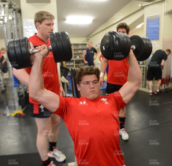 030613 - Wales Rugby Training -Harry Robinson during a gym session