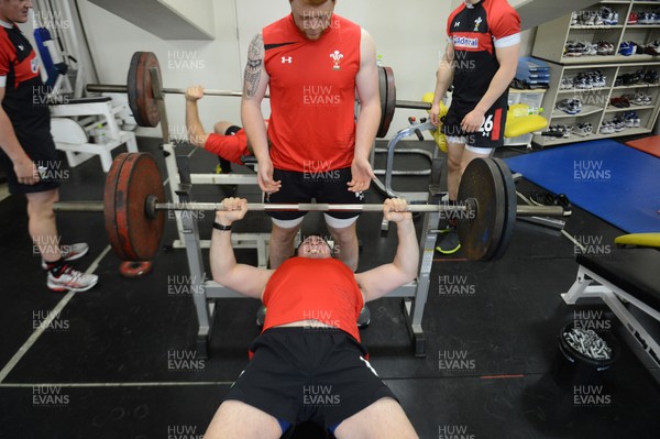 030613 - Wales Rugby Training -Rob McCusker during a gym session