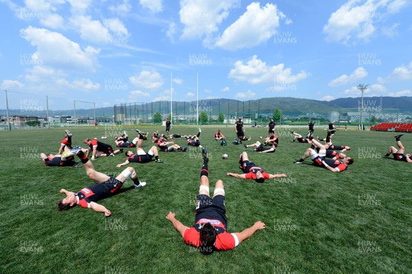 030613 - Wales Rugby Training -Wales players during training