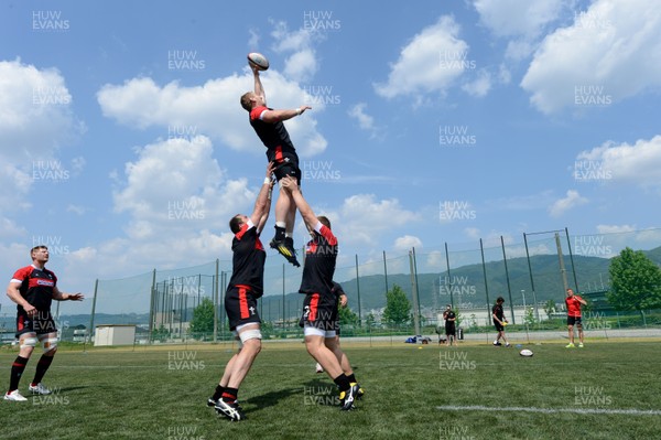 030613 - Wales Rugby Training -Bradley Davies during training