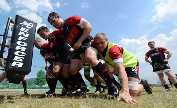 030613 - Wales Rugby Training -Scott Andrews, Emyr Phillips, Ryan Bevington and James King during training