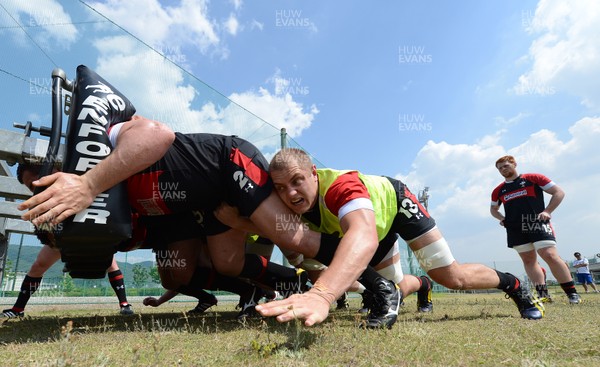 030613 - Wales Rugby Training -James King during training