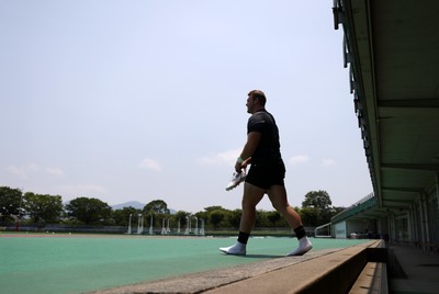 030725 - Wales Rugby Training ahead of their game against Japan on Saturday - Dewi Lake during training