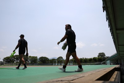 030725 - Wales Rugby Training ahead of their game against Japan on Saturday - Liam Belcher during training