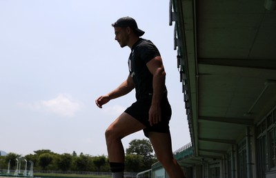 030725 - Wales Rugby Training ahead of their game against Japan on Saturday - Kieran Hardy during training