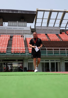 030725 - Wales Rugby Training ahead of their game against Japan on Saturday - Matt Sherratt, Head Coach during training