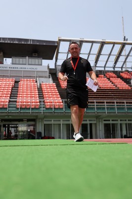 030725 - Wales Rugby Training ahead of their game against Japan on Saturday - Matt Sherratt, Head Coach during training