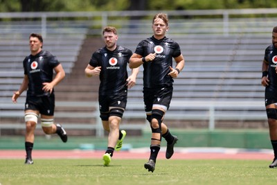 030725 - Wales Rugby Training ahead of their game against Japan on Saturday - Alex Mann during training