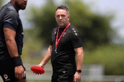 030725 - Wales Rugby Training ahead of their game against Japan on Saturday - Matt Sherratt, Head Coach during training