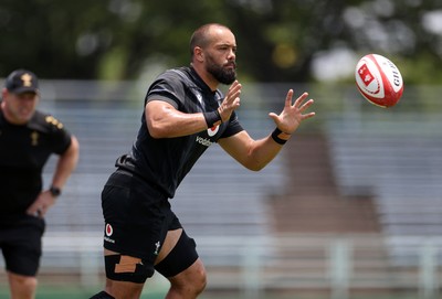 030725 - Wales Rugby Training ahead of their game against Japan on Saturday - Josh Macleod during training