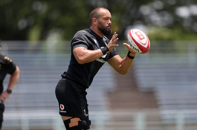 030725 - Wales Rugby Training ahead of their game against Japan on Saturday - Josh Macleod during training