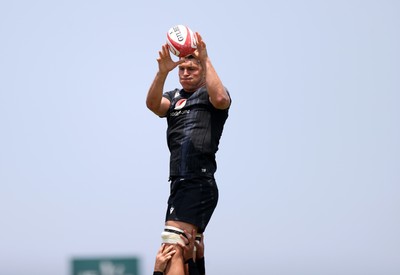 030725 - Wales Rugby Training ahead of their game against Japan on Saturday - Teddy Williams during training