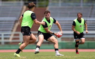 030725 - Wales Rugby Training ahead of their game against Japan on Saturday - Joe Roberts during training