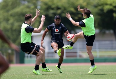 030725 - Wales Rugby Training ahead of their game against Japan on Saturday - Ben Thomas during training
