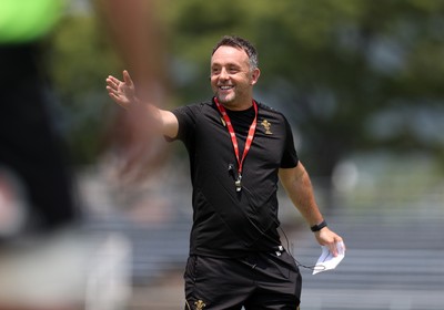 030725 - Wales Rugby Training ahead of their game against Japan on Saturday - Matt Sherratt, Head Coach during training