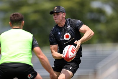 030725 - Wales Rugby Training ahead of their game against Japan on Saturday - Tom Rogers during training