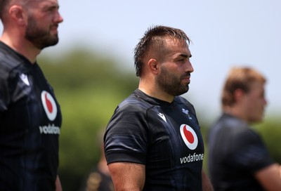030725 - Wales Rugby Training ahead of their game against Japan on Saturday - Liam Belcher during training