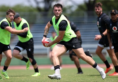 030725 - Wales Rugby Training ahead of their game against Japan on Saturday - Joe Roberts during training