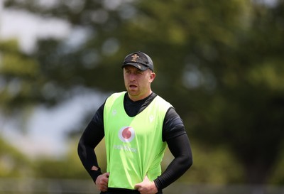 030725 - Wales Rugby Training ahead of their game against Japan on Saturday - Tommy Reffell during training