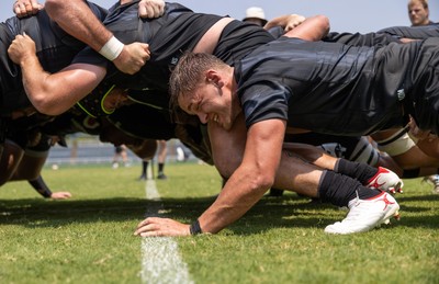 030725 - Wales Rugby Training ahead of their game against Japan on Saturday - Alex Mann during training