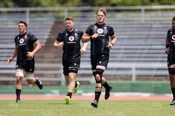 030725 - Wales Rugby Training ahead of their game against Japan on Saturday - Alex Mann during training
