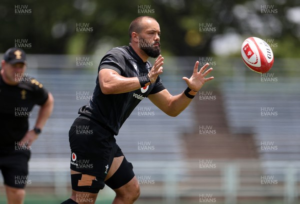 030725 - Wales Rugby Training ahead of their game against Japan on Saturday - Josh Macleod during training
