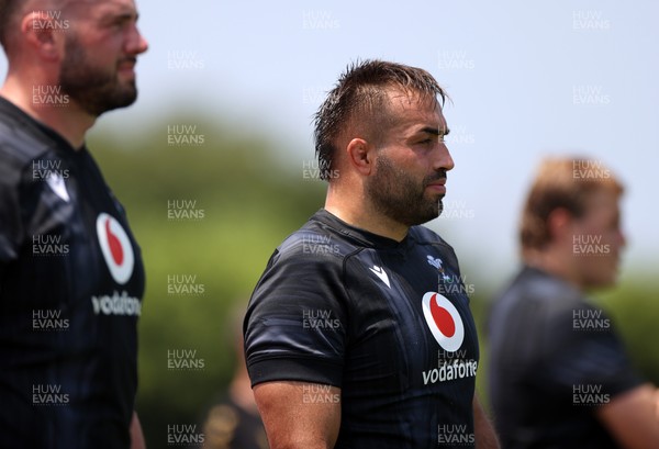 030725 - Wales Rugby Training ahead of their game against Japan on Saturday - Liam Belcher during training