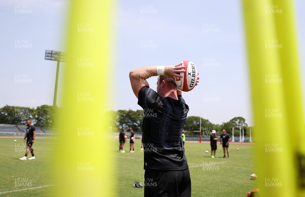 030725 - Wales Rugby Training ahead of their game against Japan on Saturday - Dewi Lake during training
