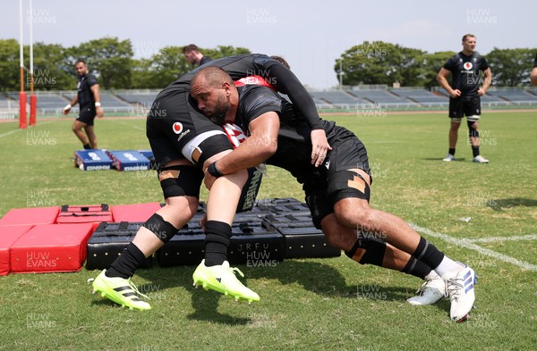 030725 - Wales Rugby Training ahead of their game against Japan on Saturday - Josh Macleod during training