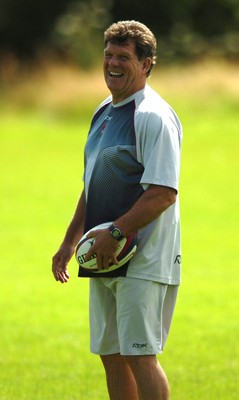 03.08.07 - Wales Rugby Training - Wales Coach, Gareth Jenkins smiles during training 