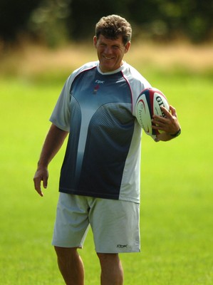 03.08.07 - Wales Rugby Training - Wales Coach, Gareth Jenkins smiles during training 