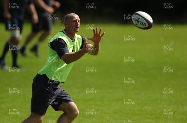 03.08.07 - Wales Rugby Training - Gareth Thomas during training 