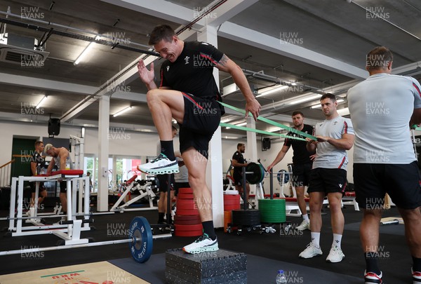 030823 - Wales Rugby Training in the week before their first Rugby World Cup warm up game with England - Josh Adams during training