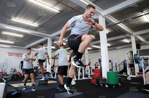 030823 - Wales Rugby Training in the week before their first Rugby World Cup warm up game with England - George North during training