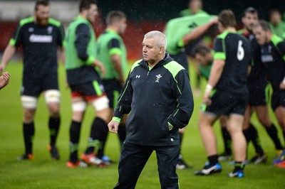 031114 - Wales Rugby Training -Warren Gatland during training