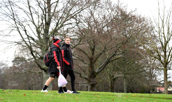 031220 - Wales Rugby Training - Gareth Davies and Liam Williams during training