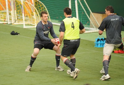 04.02.08 - Wales Rugby Training - Deiniol Jones in action during training 