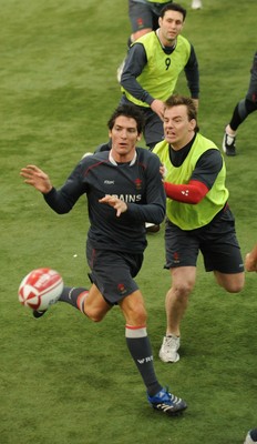 04.02.08 - Wales Rugby Training - James Hook in action during training 