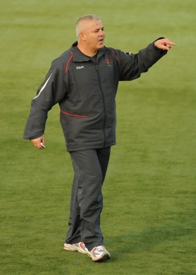 04.02.08 - Wales Rugby Training - Wales Coach, Warren Gatland makes a point during training 