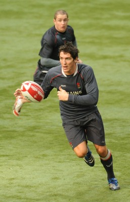 04.02.08 - Wales Rugby Training - James Hook in action during training 