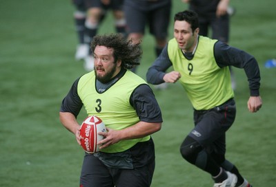 04.02.08 Wales Rugby Training,Cardiff Adam Jones. 
