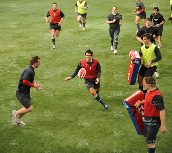 04.02.08 - Wales Rugby Training - James Hook in action during training 