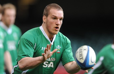 04.02.09 - Wales Rugby Training - Gethin Jenkins at a training session ahead of his sides Six Nations match against Scotland 