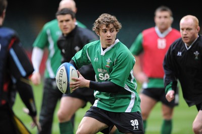 04.02.09 - Wales Rugby Training - Lee Halfpenny at a training session ahead of his sides Six Nations match against Scotland 